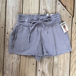 Rewash Women's Grey String Tie Shorts 100% Cotton Size M. NEW